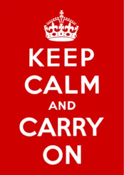 Keep calm and carry on gif