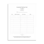 Scoliometer reading tracking chart