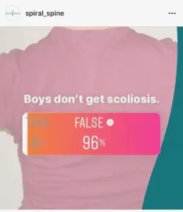 a minority of boys get scoliosis