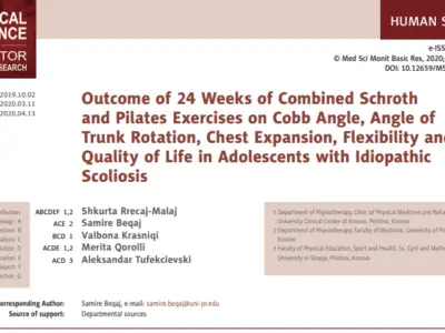 24 Week Research Study on Schroth and Pilates Exercises Decreasing Scoliosis